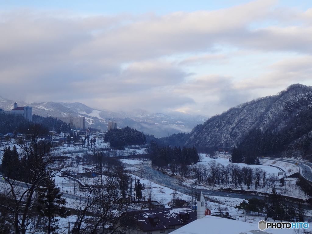 越後湯沢雪景色