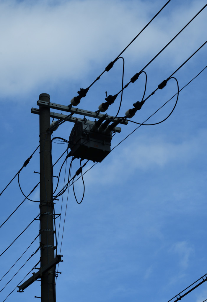 電柱、天に上る