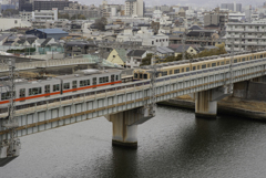 快速特急と各駅電車