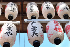 寄進の提灯が。。。