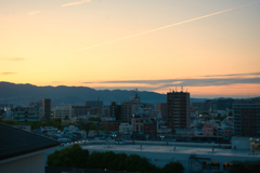 ベランダから、夕景（１）