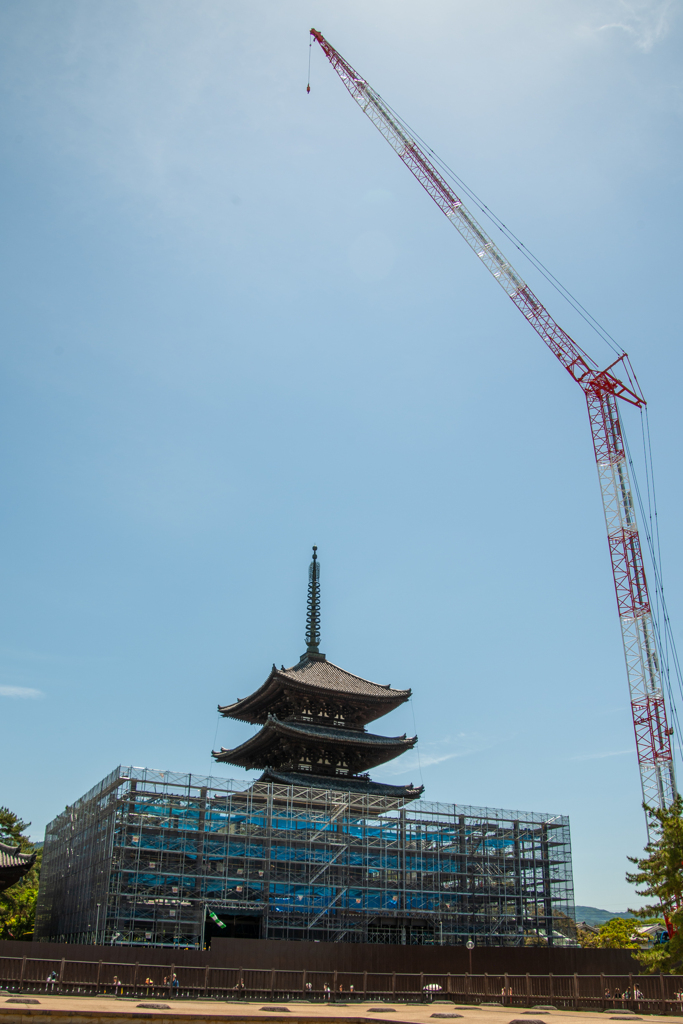 五重塔　工事中