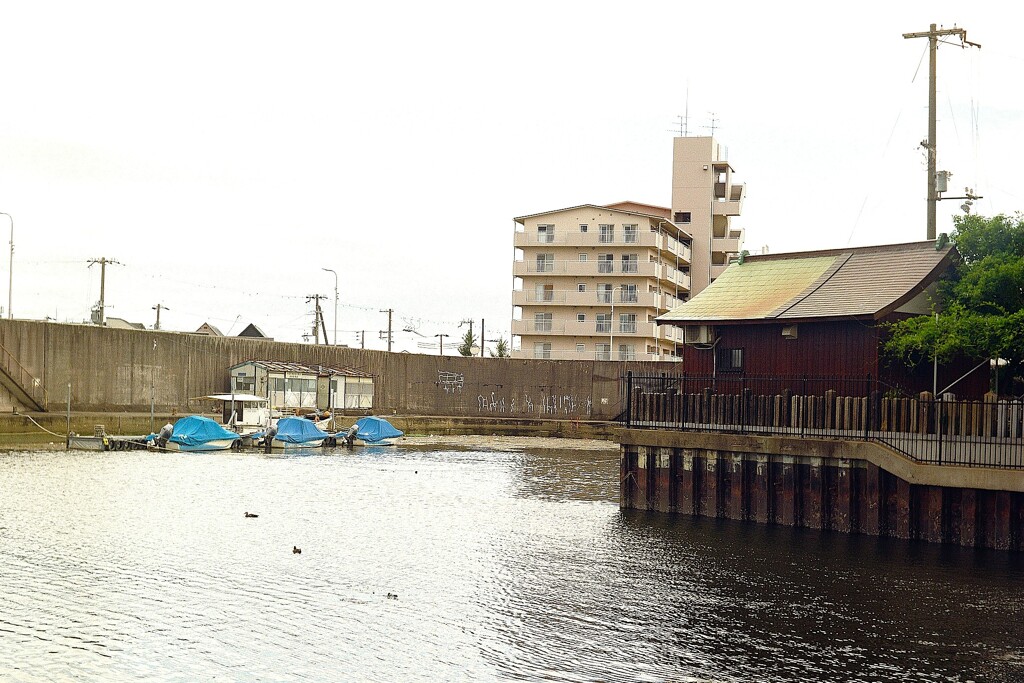 水天宮と大和田の船溜まり