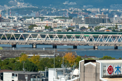 JR神崎川橋梁_「こうのとり」が行く