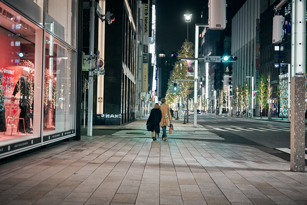 銀座 23時 帰路につく