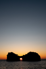 円月島の夕景