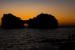 円月島の夕景2