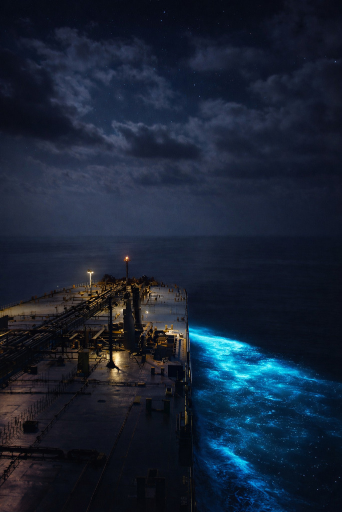 ベタ凪と夜光虫