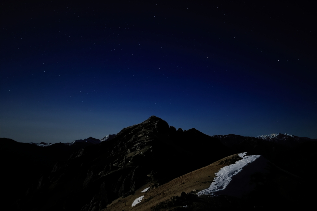 燕岳と星空