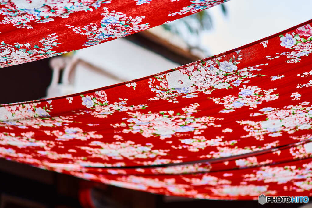 陽を遮る、客家花布