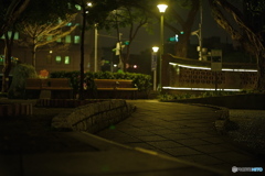 夜の公園‐明暗01