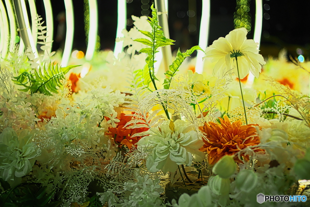 花とアーチ