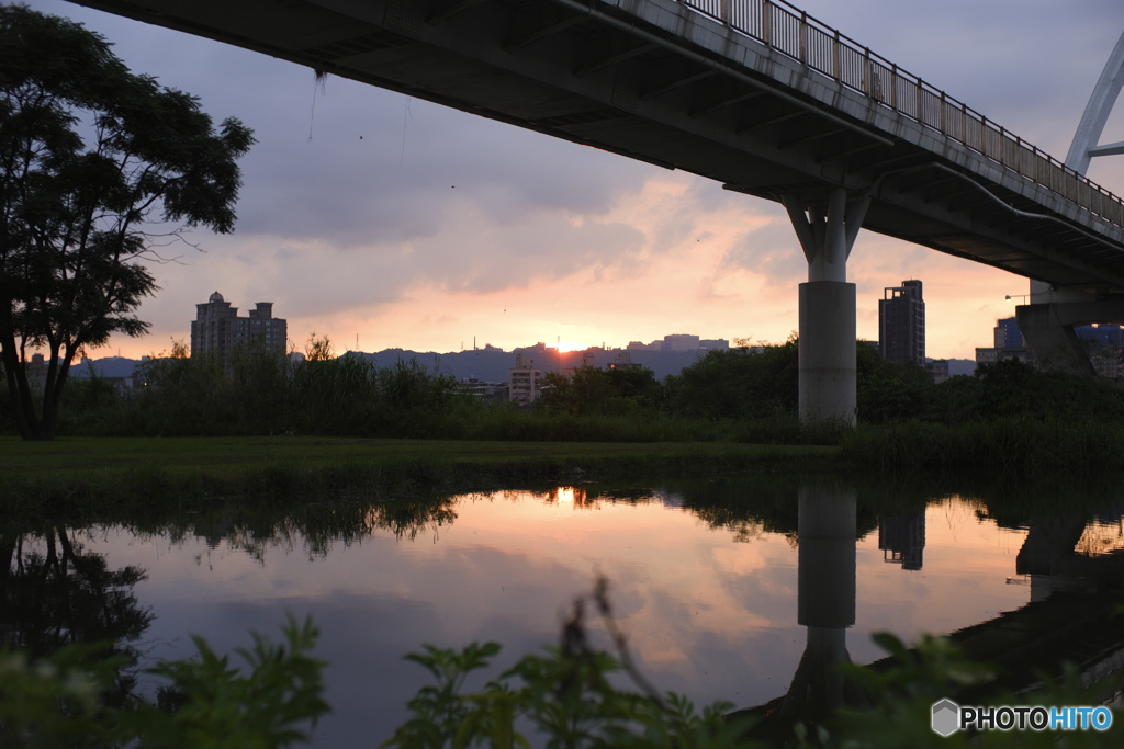 湿地の夕暮れ03