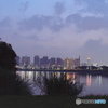 黄昏の河川敷4