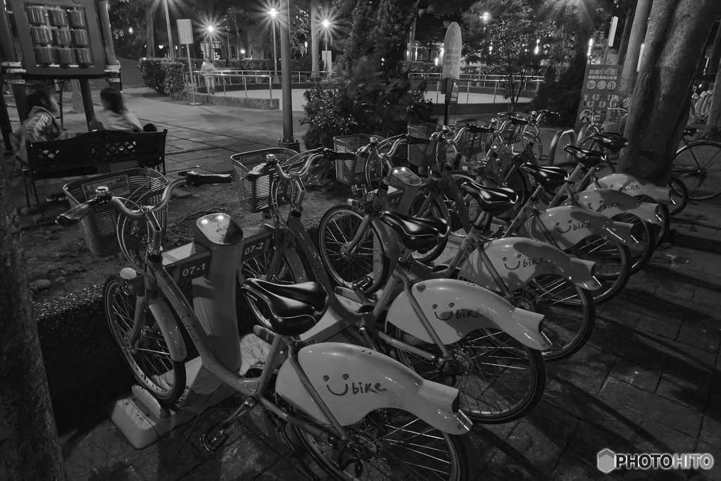 公園横のレンタサイクル