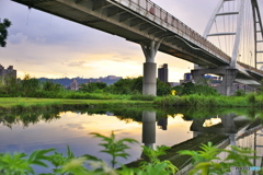 湿地の夕暮れ01