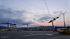 ある夕暮れの散歩：キレイな空