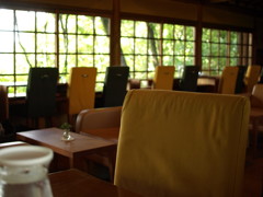 山の中のカフェ
