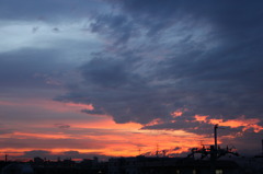 雨上がりの夕焼け