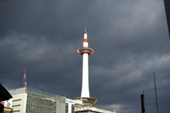 曇りの京都タワー