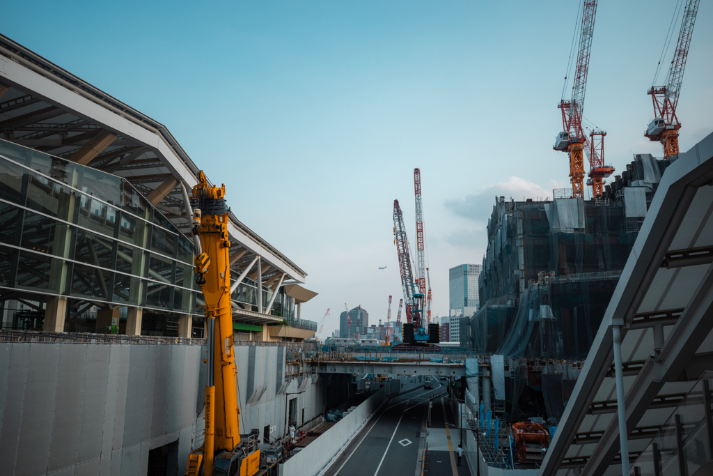 高輪ゲートウェイ駅周辺工事中