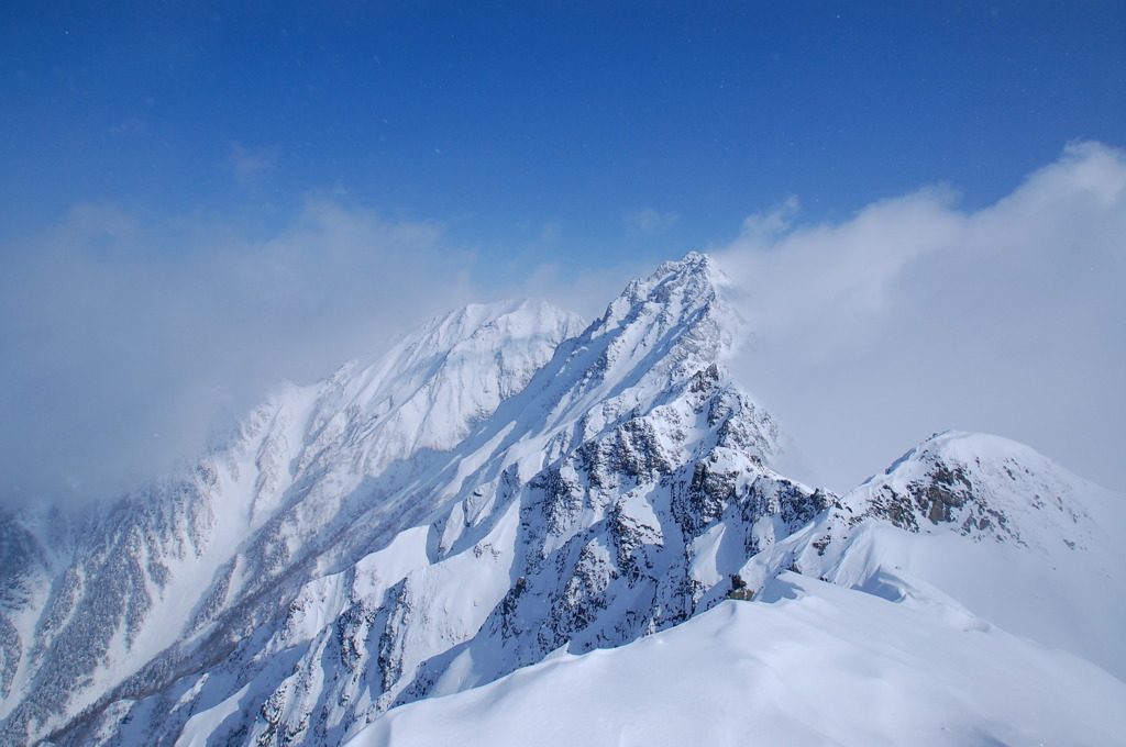 西穂高山頂から