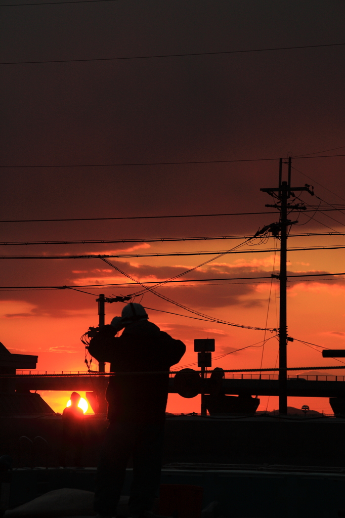 明日への夕日