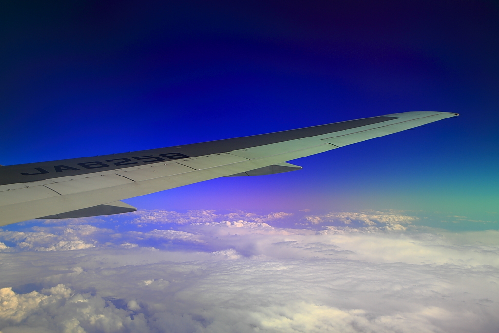 空の旅　北へ！