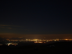 富士山五合目からの夜景