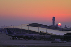 関空夕焼け