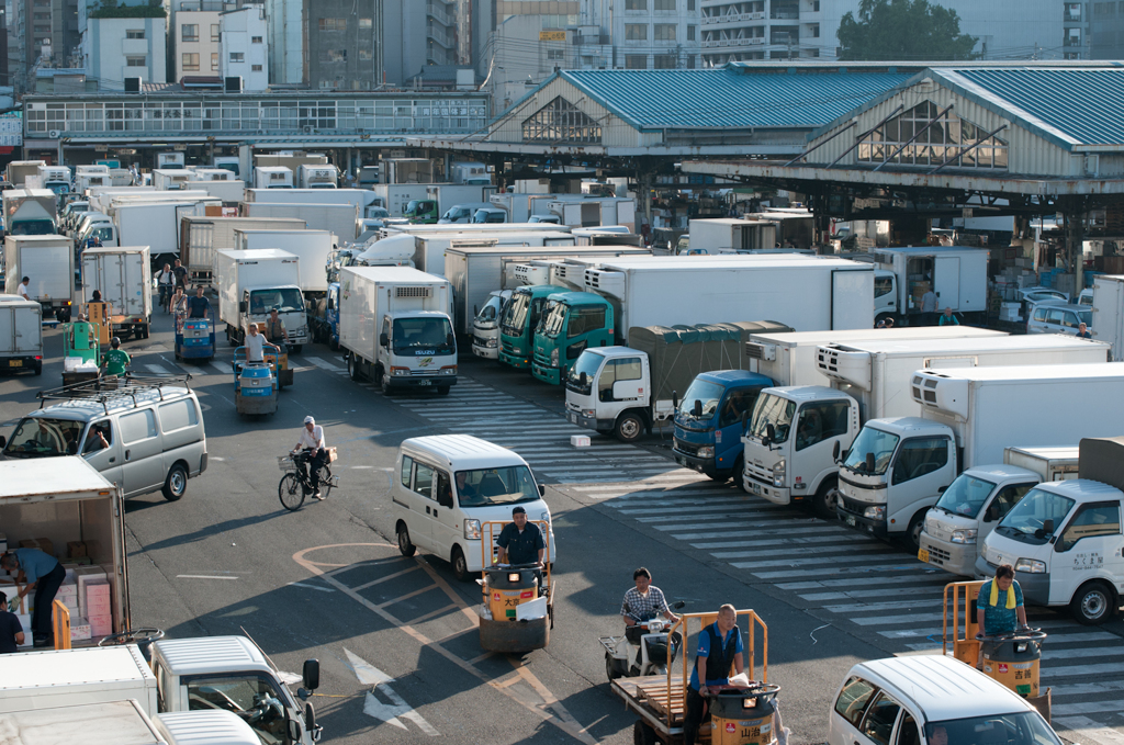 築地市場の朝