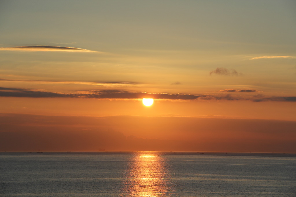 ホテルからの夕日