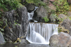 自然文化公園での滝