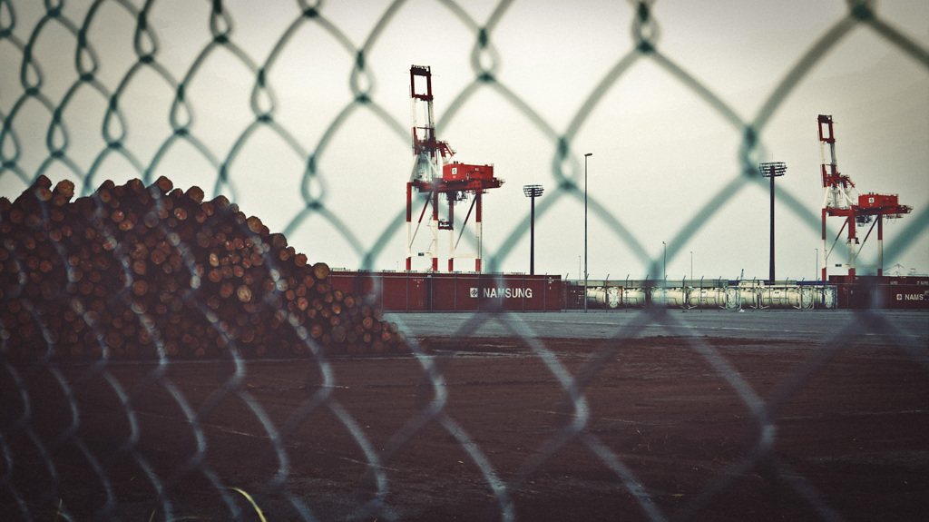 Container yard of twilight#1