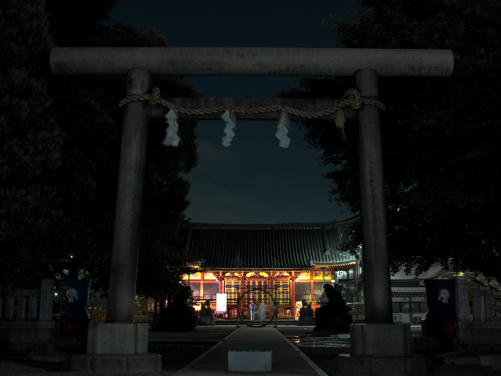 浅草神社　茅の輪潜り図