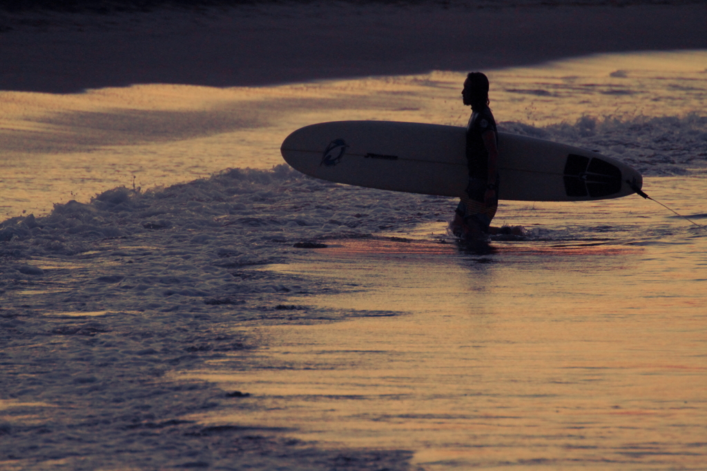 Lonely surfer