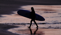 Surfer Girl in the evening
