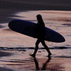 Surfer Girl in the evening