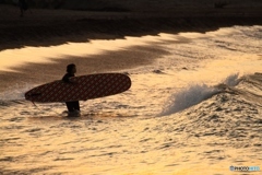 Surfer girl silhouette2