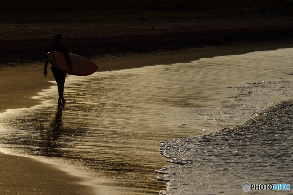 Lonely surfer