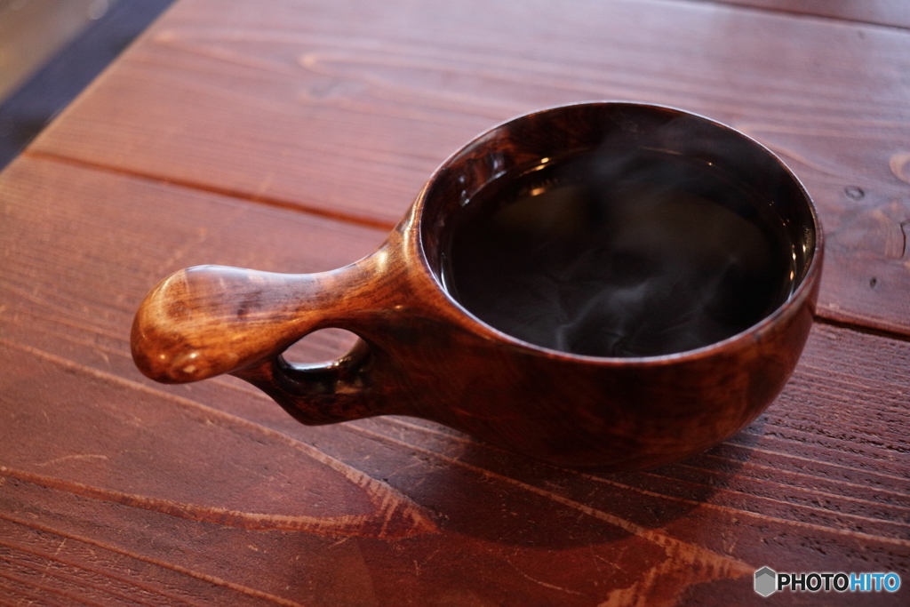 くろねこ舎5　木のコーヒーカップ