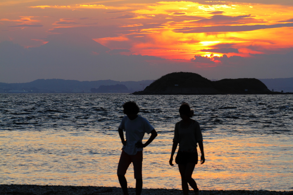 2人だけの夕景