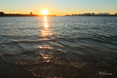 千葉港の夕日