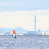 スカイツリーとウィンドサーフィン