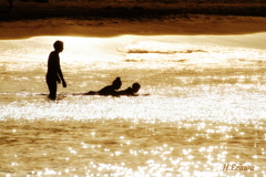 Family surfer