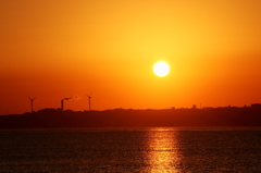 太平洋の夕日