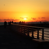 桟橋の夕日