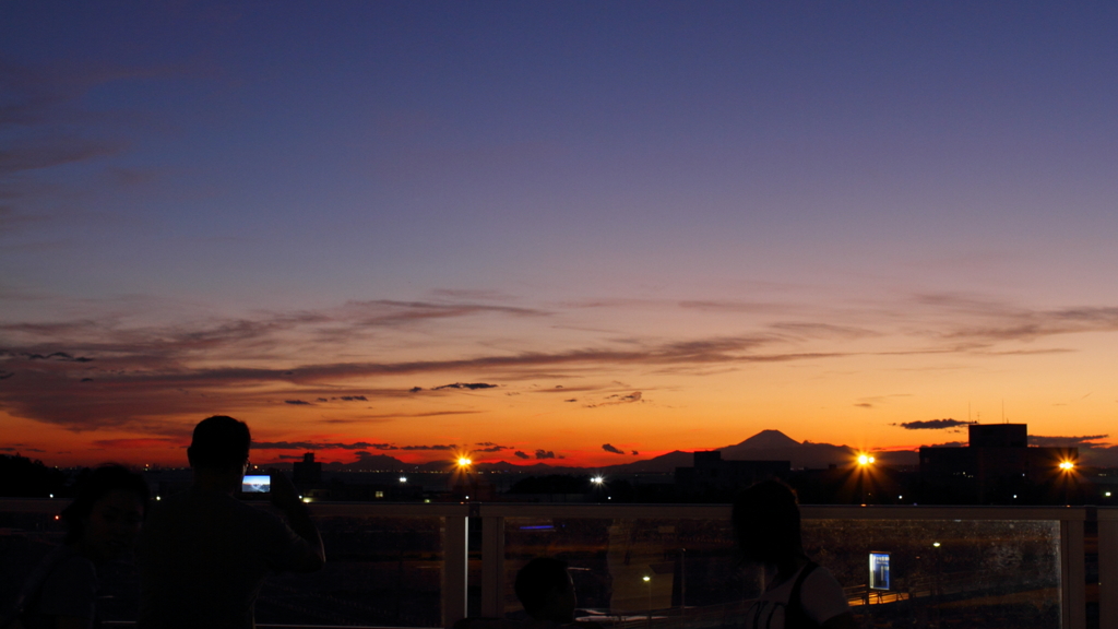 綺麗な夕富士だね(^^♪