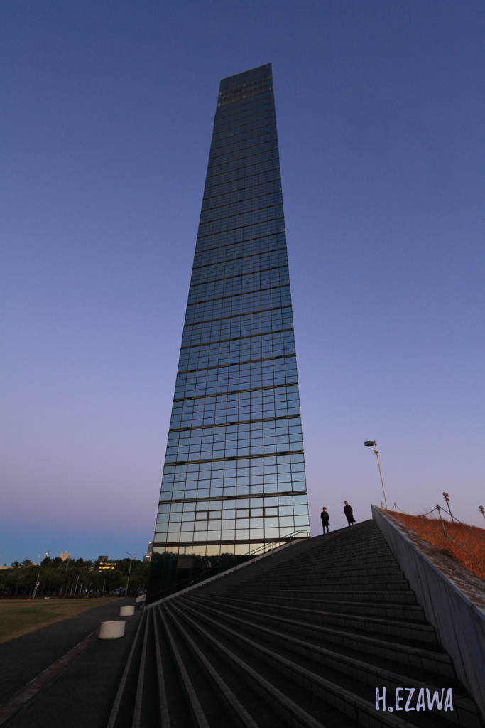 tower at sunset