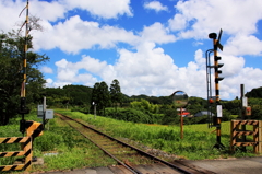 踏切の空